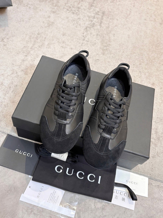 GG Flex Sneakers Black Leather Suede 929235