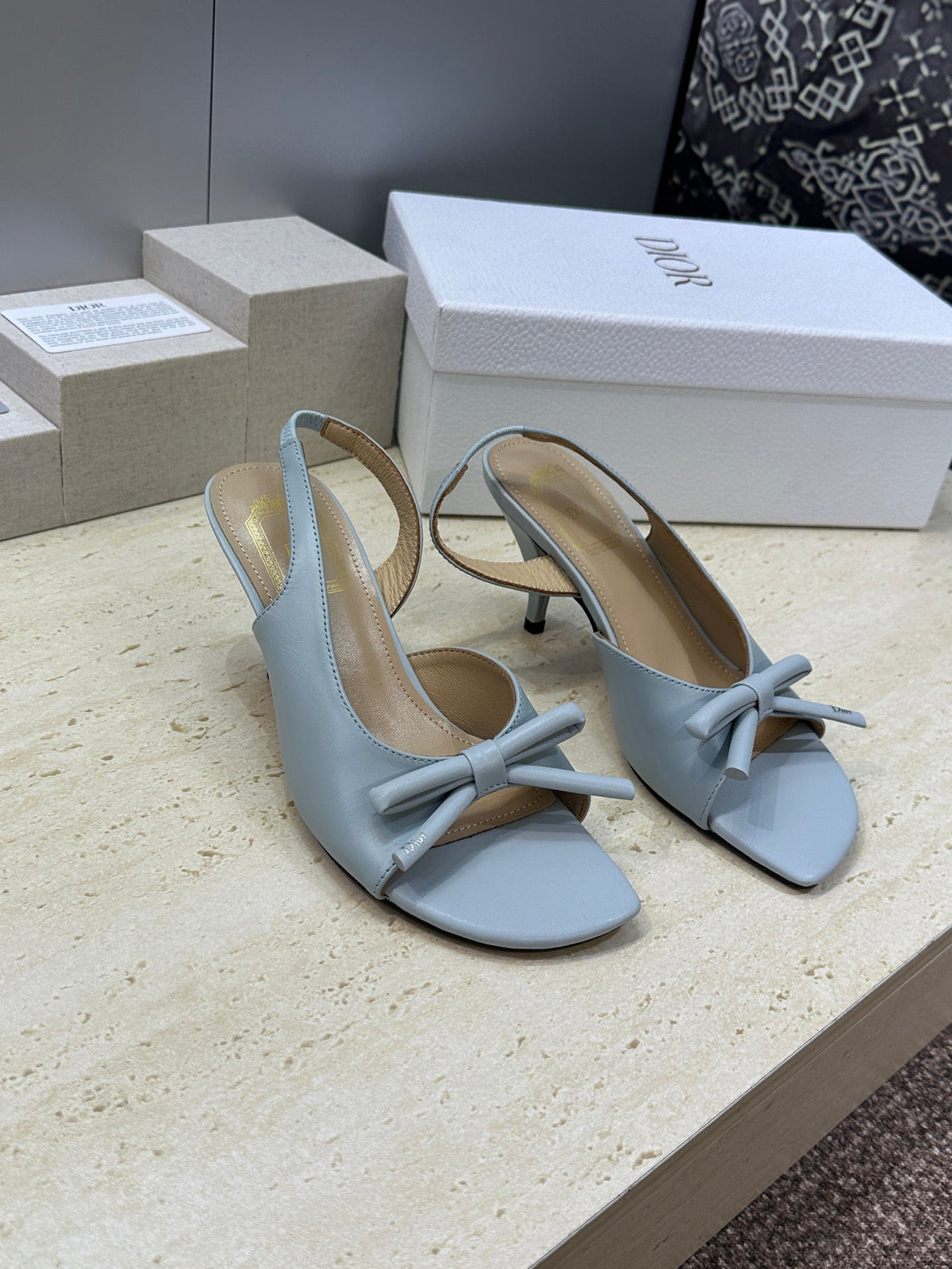 Dior 2026 Bow Heeled Slingback Sandal 607567