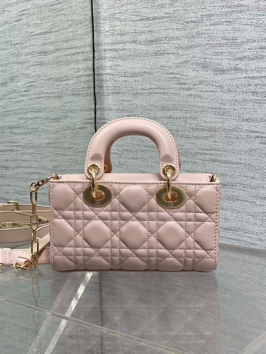 Dior 2026 Bow D-Joy Micro Bag Power Pink Lambskin 284125