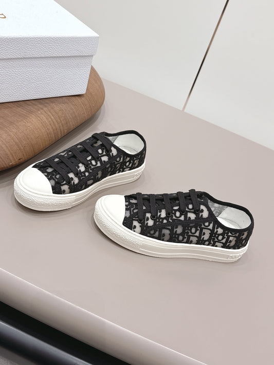 CD Walk'n'Dior Sneaker White Black Cotton Mesh 739318