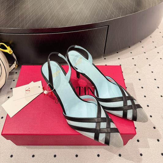 VT 25 Mesh Slingback Black Sheepskin 317413