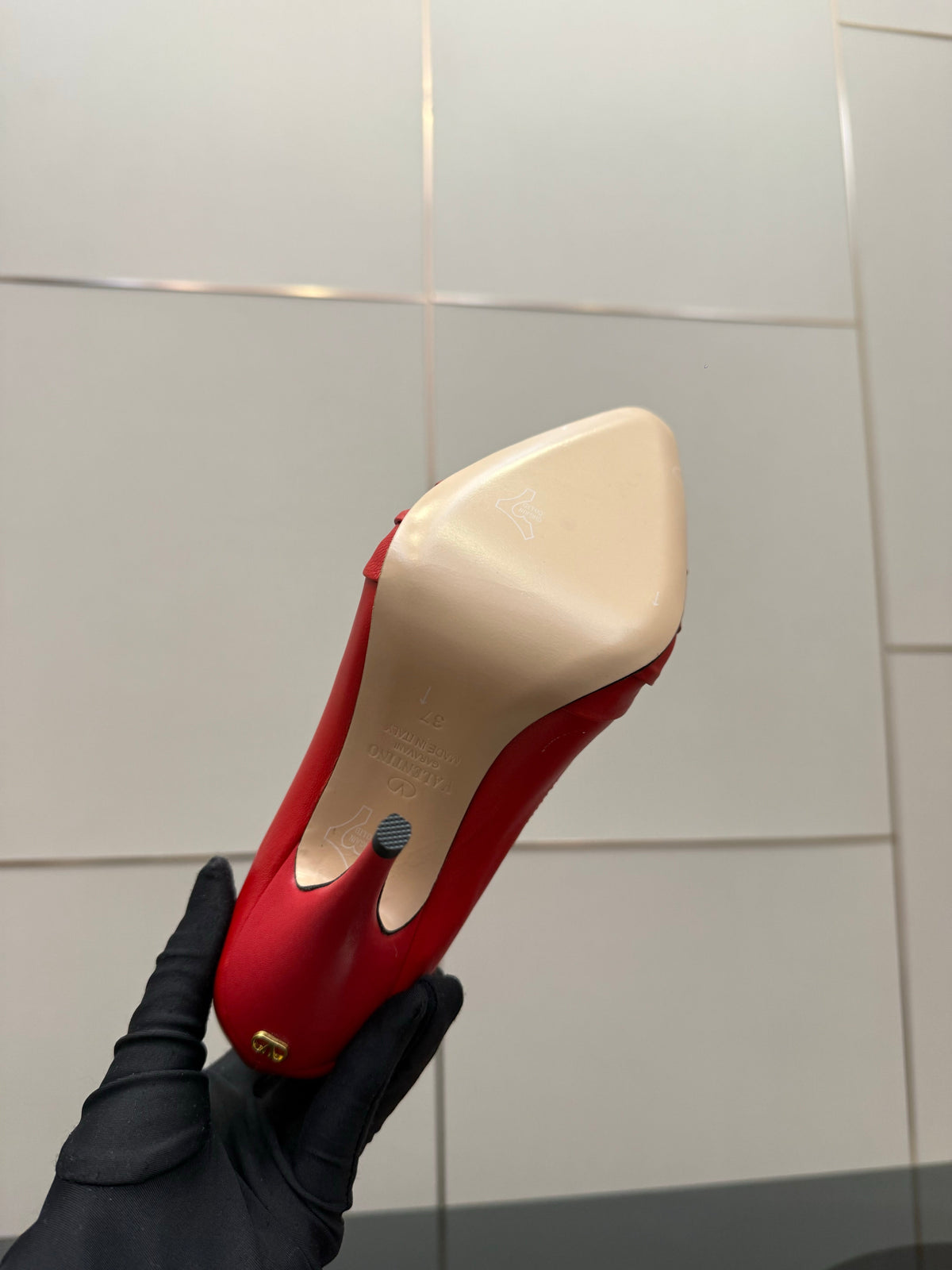 VT Panthea Pumps 105Mm Red Goatskin 630181