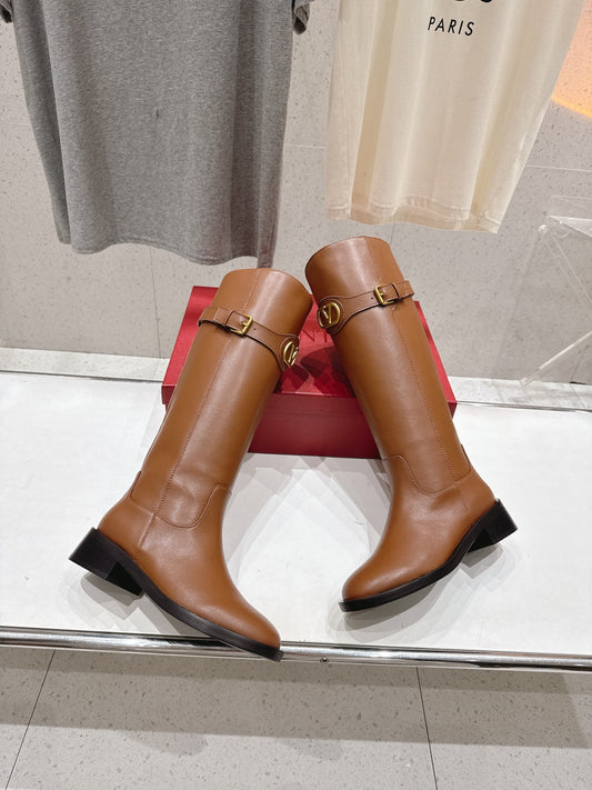 VT long boots brown calfskin 174433