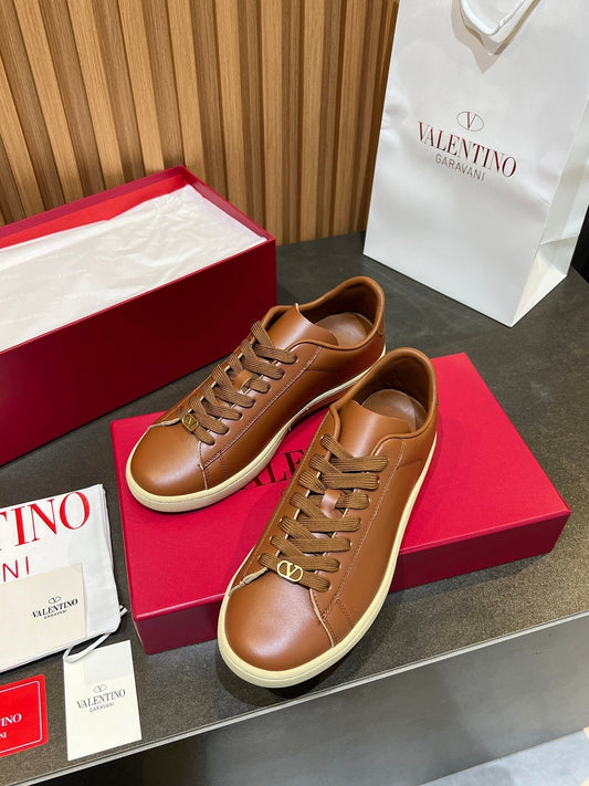 VT 25S Casual Sneakers Camel Brown Cowhide 563093