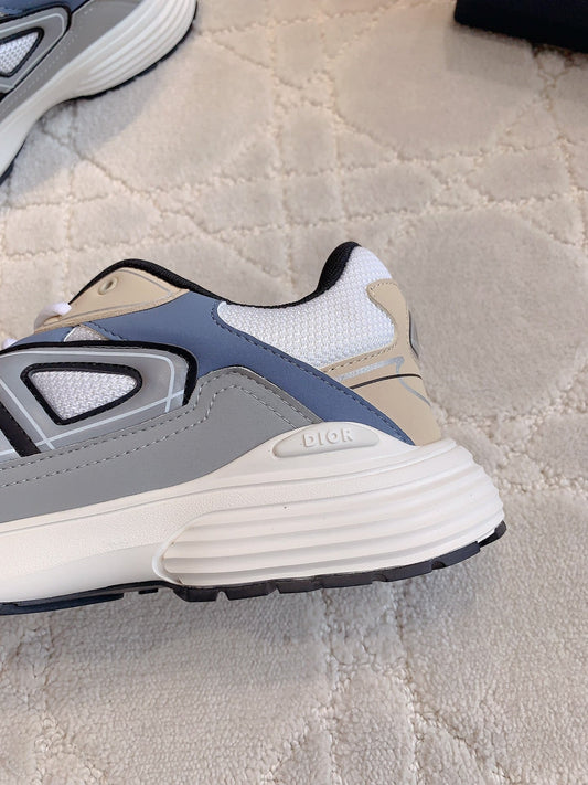 CD B30 Sneaker Blue Grey Mix White Beige Polyester Mesh Fabric And Calfskin
