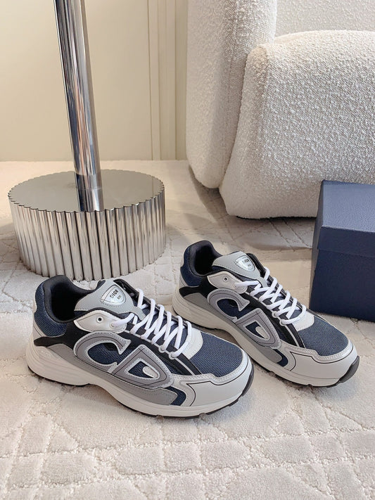 CD B30 Sneaker Charcoal Gray Polyester Mesh Fabric And Calfskin