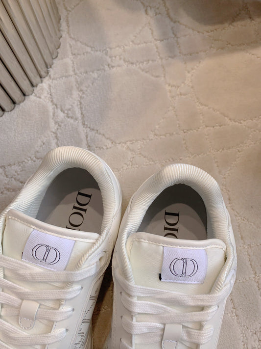 CD B27 Low-Top Sneaker White Print Calfskin