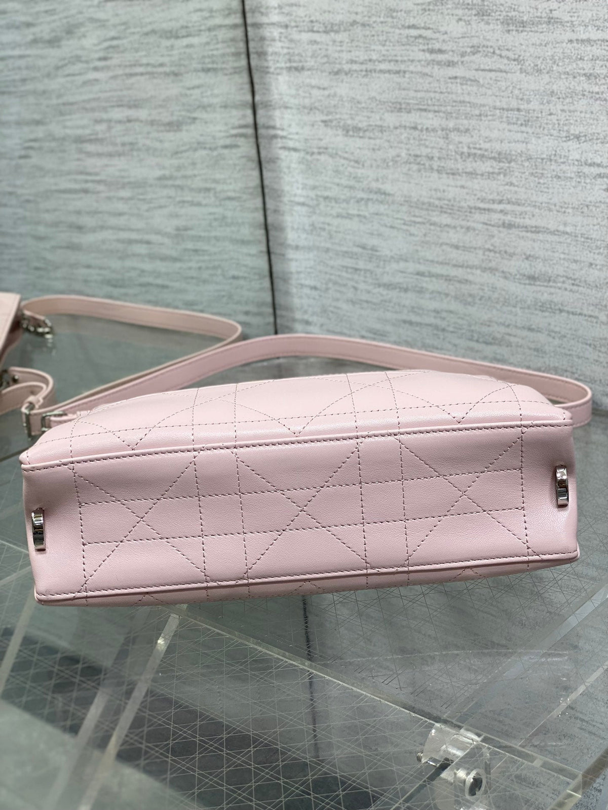 Dior Trianon Bag Light Pink Macrocannage Lambskin 286599