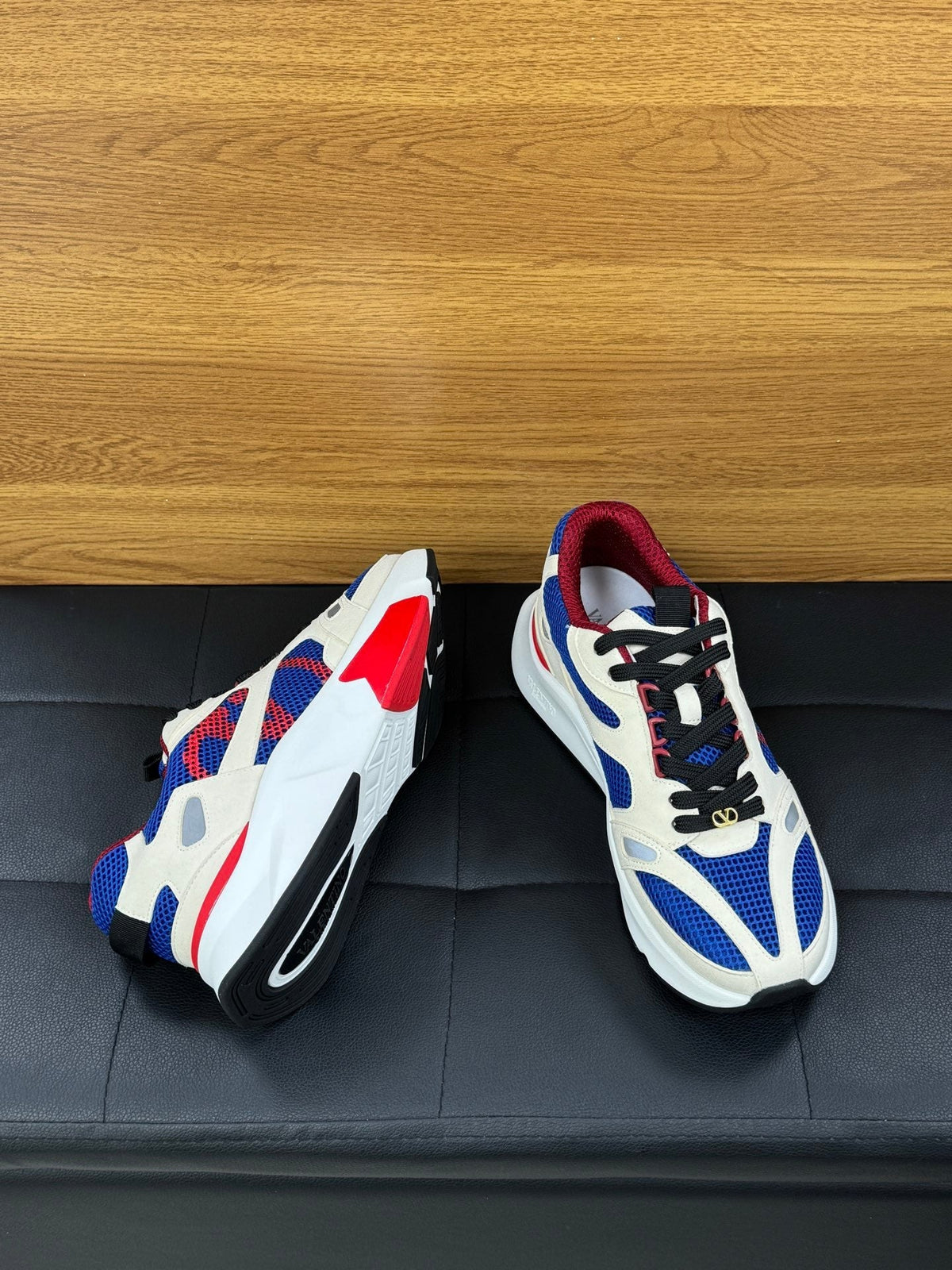 VT 26s Demivee Trainers White Blue Mesh Suede 104030