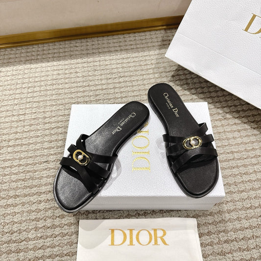 CD 30M Slide Black Calfskin 543741