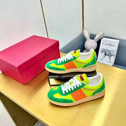 VT 26s Upvillage Sneakers Green Orange Suede Leather 927025