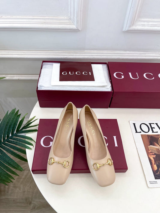 GG 26s Signora Pump 7.5cm Beige Leather 640309