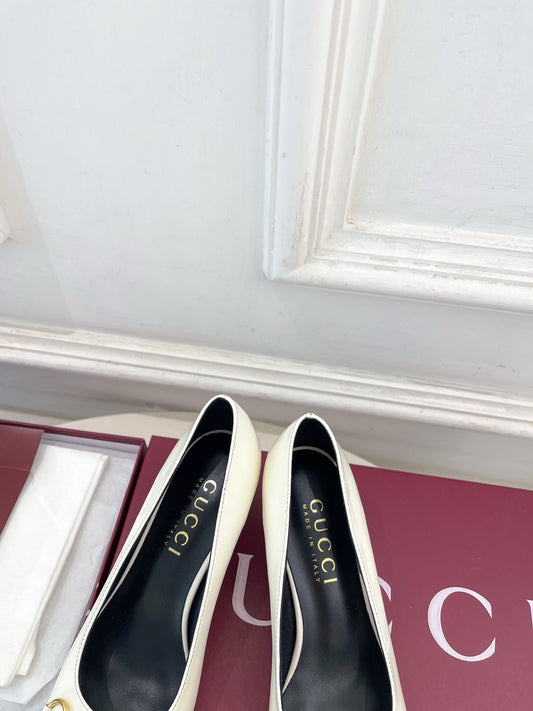 GG 26s Signora Pump 5.5cm White Leather 640311