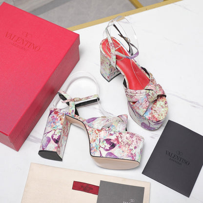 VLTN Crasher Platform Sandals Purple Multicolor Fabric 913108