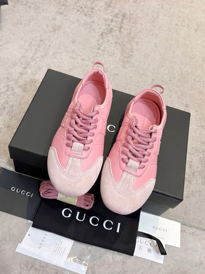 GG Flex Sneakers Pink Leather Suede 929236
