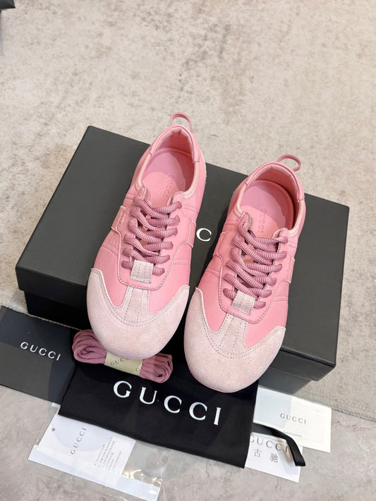 GG Flex Sneakers Pink Leather Suede 929236