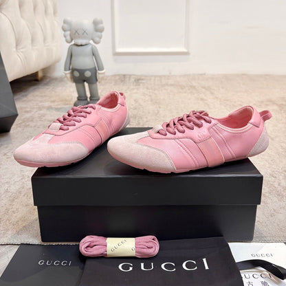 GG Flex Sneakers Pink Leather Suede 929236