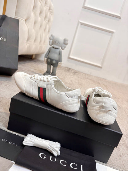 GG Flex Sneakers White Leather Suede 929234