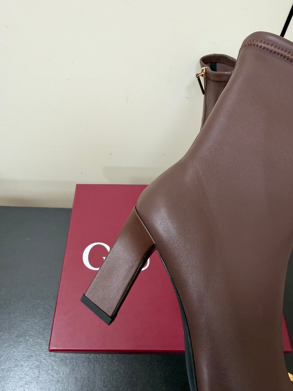 GG Signora Horsebit Ankle Boots 8.5CM Dark Chocolate Leather 984467