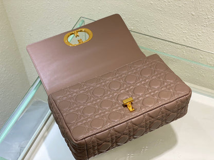 LARGE CARO BAG 28 WARM TAUPE CALFSKIN