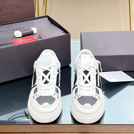 VT 2025 Sneakers White Black Mesh Calfskin Fabric 546969