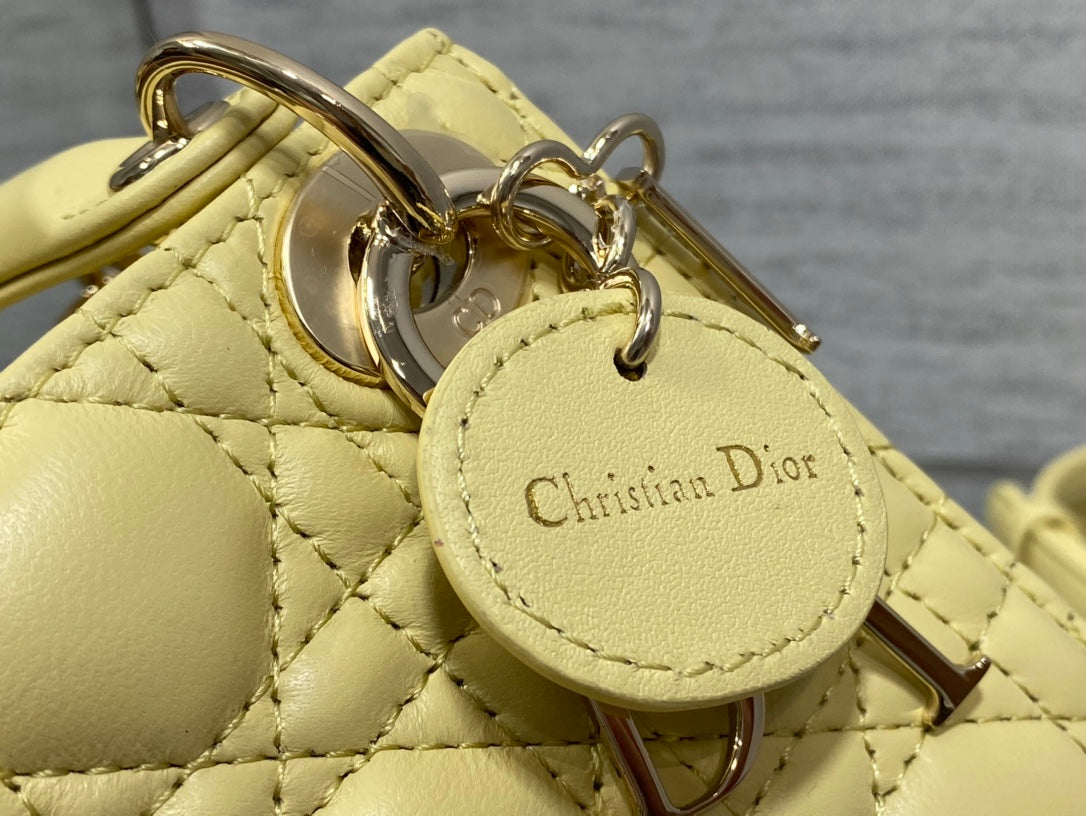 micro lady 12 yellow lambskin ghw