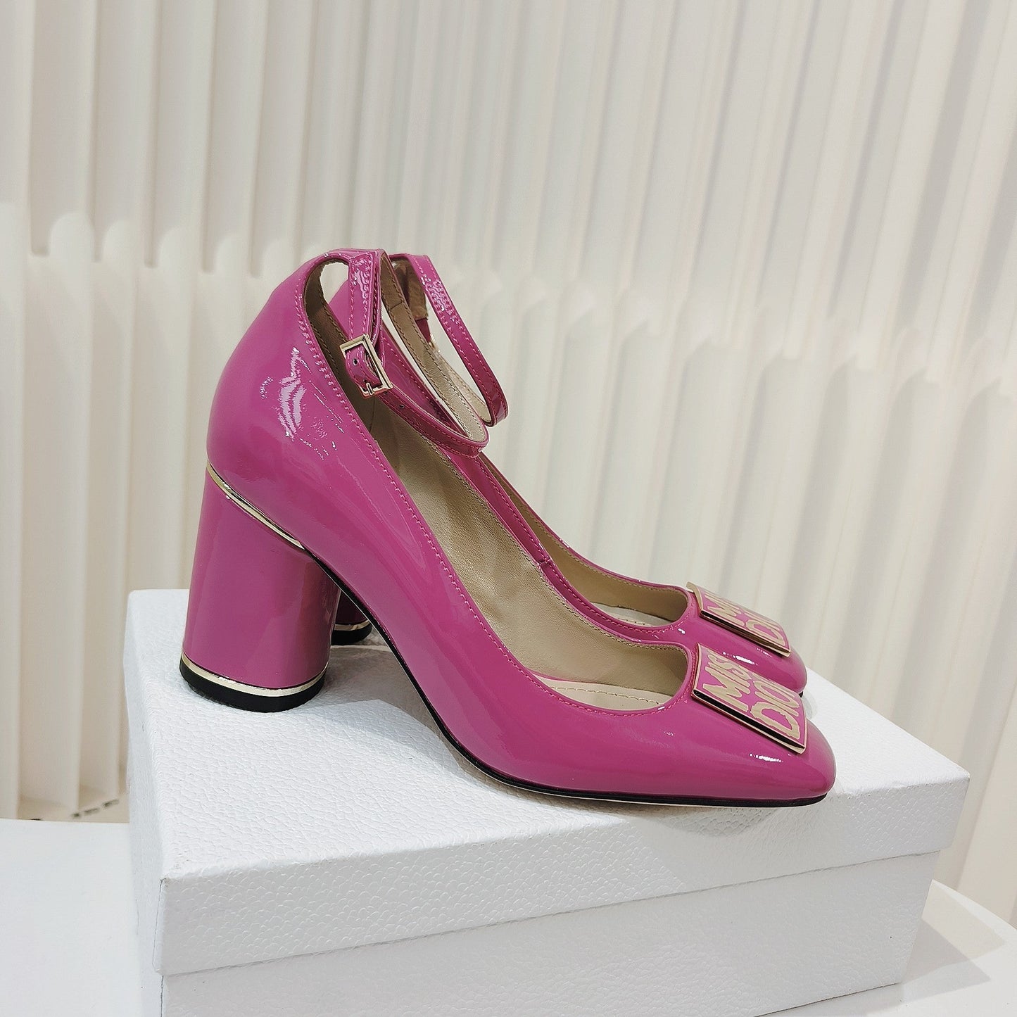 CD Miss Dior Pump 85mm In Deep Pink Cowhide 111337