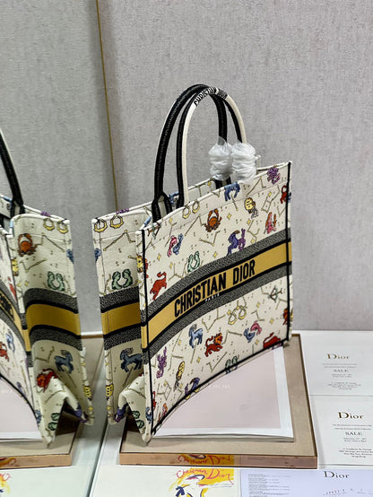 CD Colorful Twelve Constellations Book Tote 42cm Bag Canvas 336606
