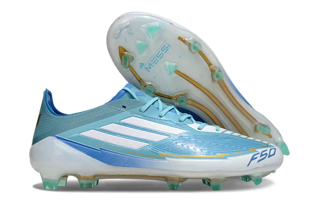 F50 Elite FG Laced Blue Ice Messi 6 US