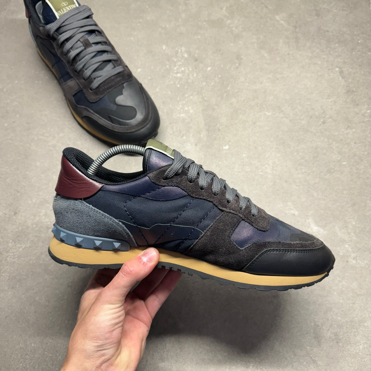 VT 26s Rockrunner Sneaker Navy Blue Burgundy Black Suede