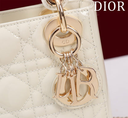 Mini Lady 17 My ABC White Patent Calfskin