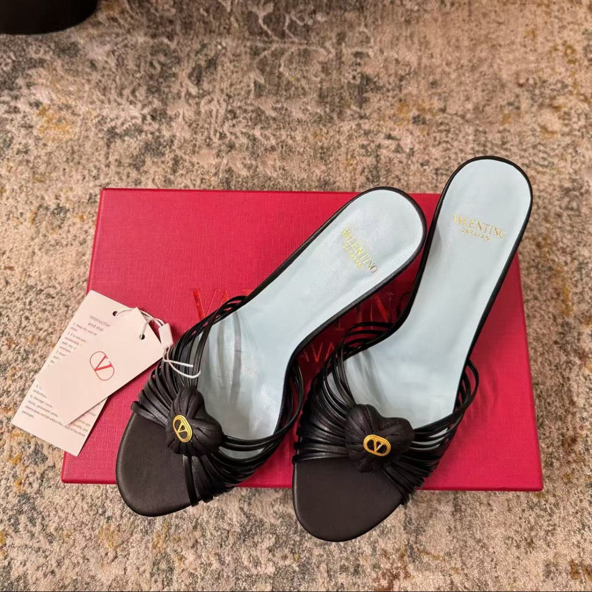 Valentino Garavani Royal Mules 7.5cm Black Leather