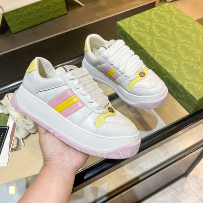 GG 26s Screener Monogram Platform Sneakers 6cm Leather TPU 996994