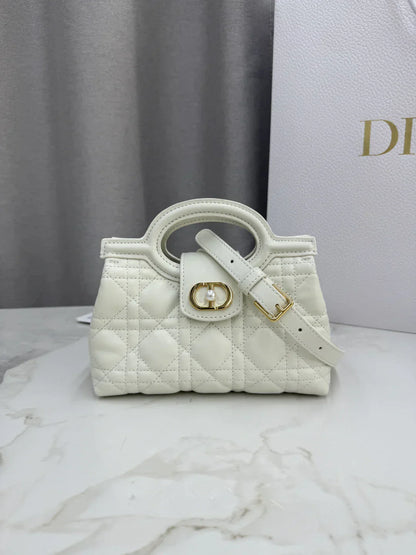 Dior 2026 Jolie Top Handle Mini Chain Handbag 18.5cm Grained Calfskin