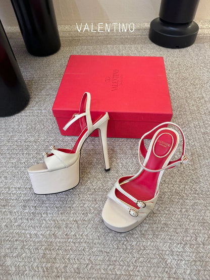 Valentino Garavani Crasher 145mm Leather Platform Sandal 835761