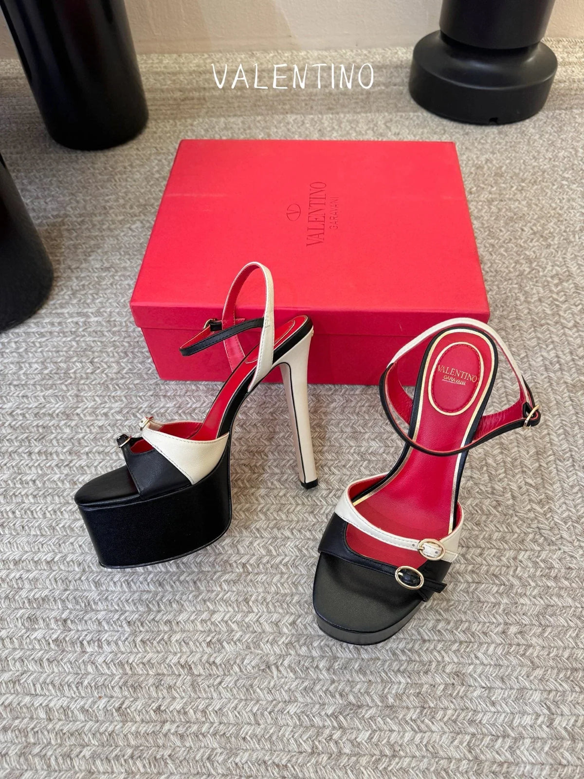 Valentino Garavani Crasher 145mm Leather Platform Sandal 835761