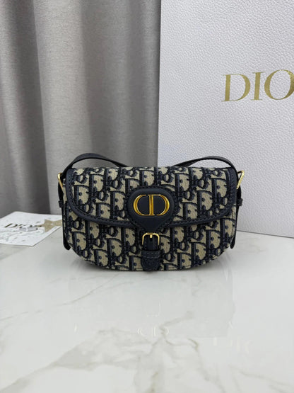 Dior 2026 Bobby East-West Bag 21cm Multicolors Fabric and Grained Calfskin