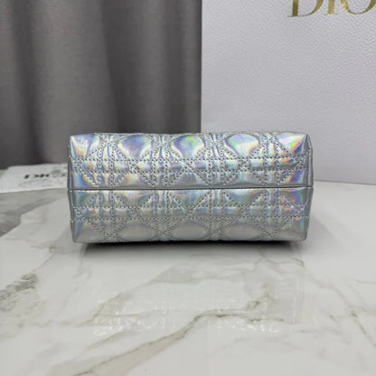 Dior 2026 Jolie Top Handle Mini Chain Handbag 18.5cm Grained Calfskin