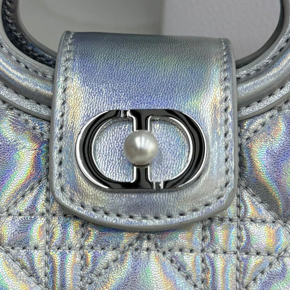 Dior 2026 Jolie Top Handle Mini Chain Handbag 18.5cm Grained Calfskin