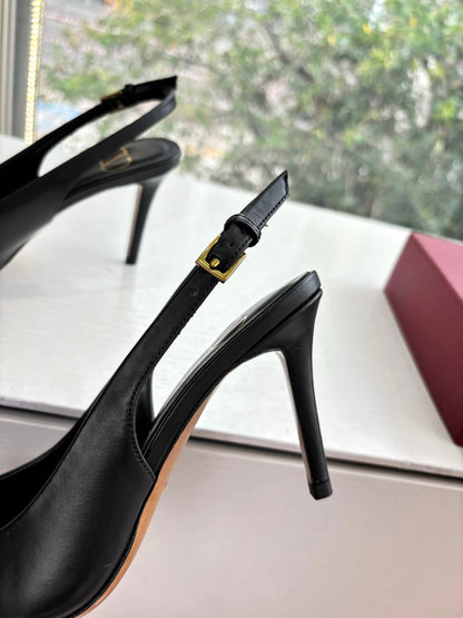 VT 26s Butterfly Slingback Black Leather 604041