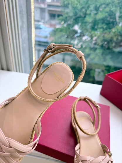 VLogo Bribri Espadrille Sandals Light Pink Leather 933614