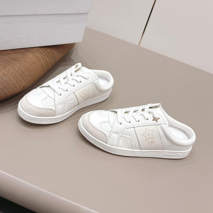 CD Dior Mule Full White Suede Leather 739312