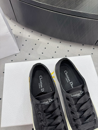Dior Lucky Sneaker Black Satin  618071