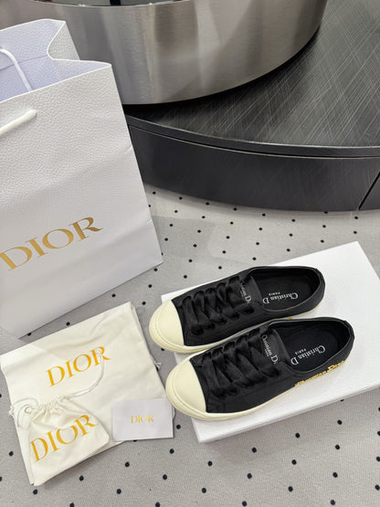 Dior Lucky Sneaker Black Satin  618071