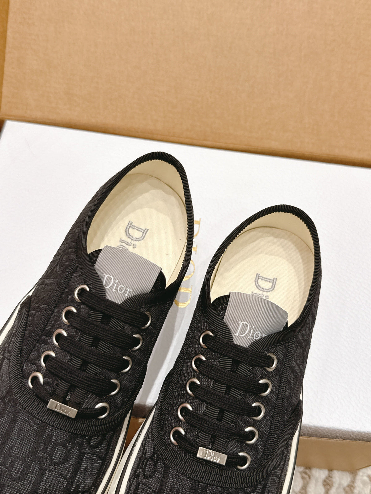 CD Saltwind Sneaker Black Oblique Jacquard Cotton 632435