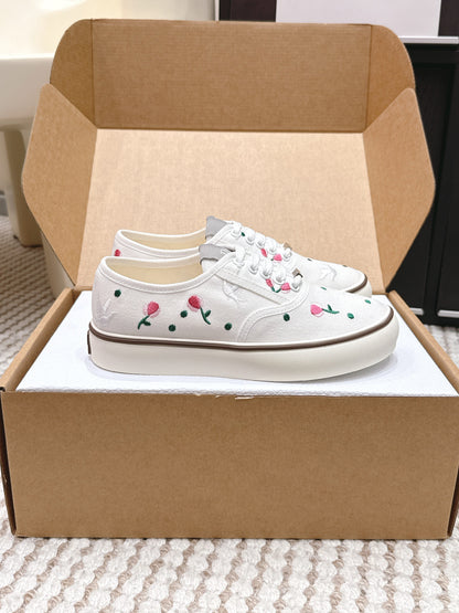 CD 26 Platform Sneaker White Canvas 632440