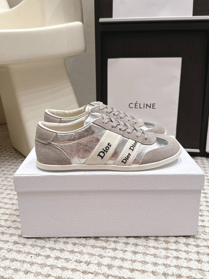 CD Ribbon Sneaker Sliver Suede Leather  930297