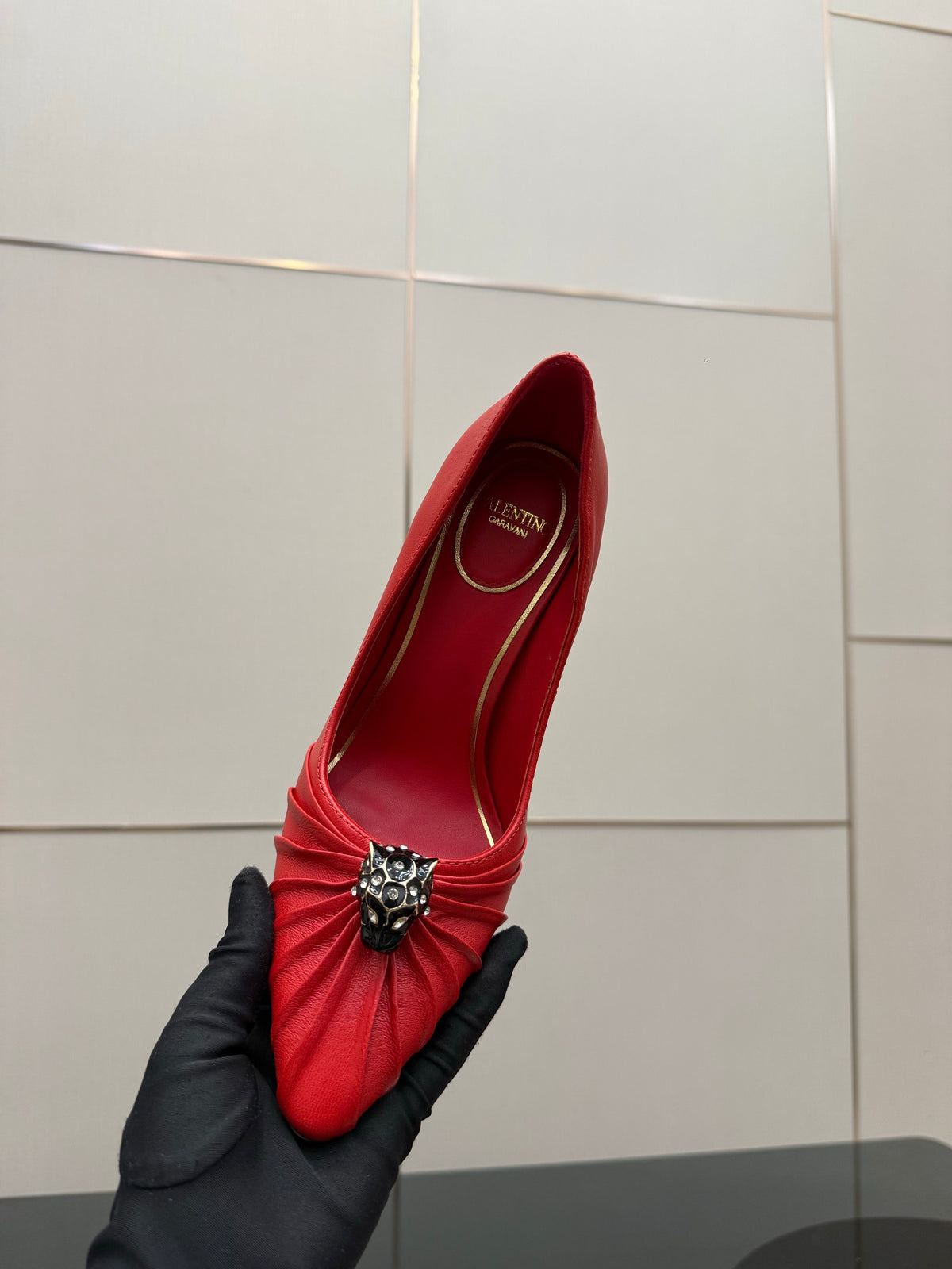 VT Panthea Pumps 105Mm Red Goatskin 630181