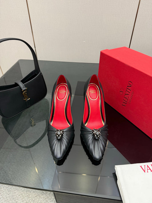 VT Panthea Pumps 105Mm Black Goatskin 630182