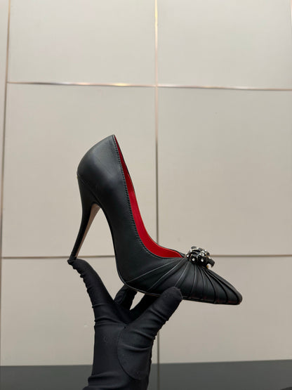VT Panthea Pumps 105Mm Black Goatskin 630182